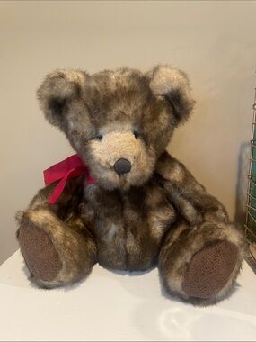 Bombay Plush Brown Teddy with Red Stitch Tag